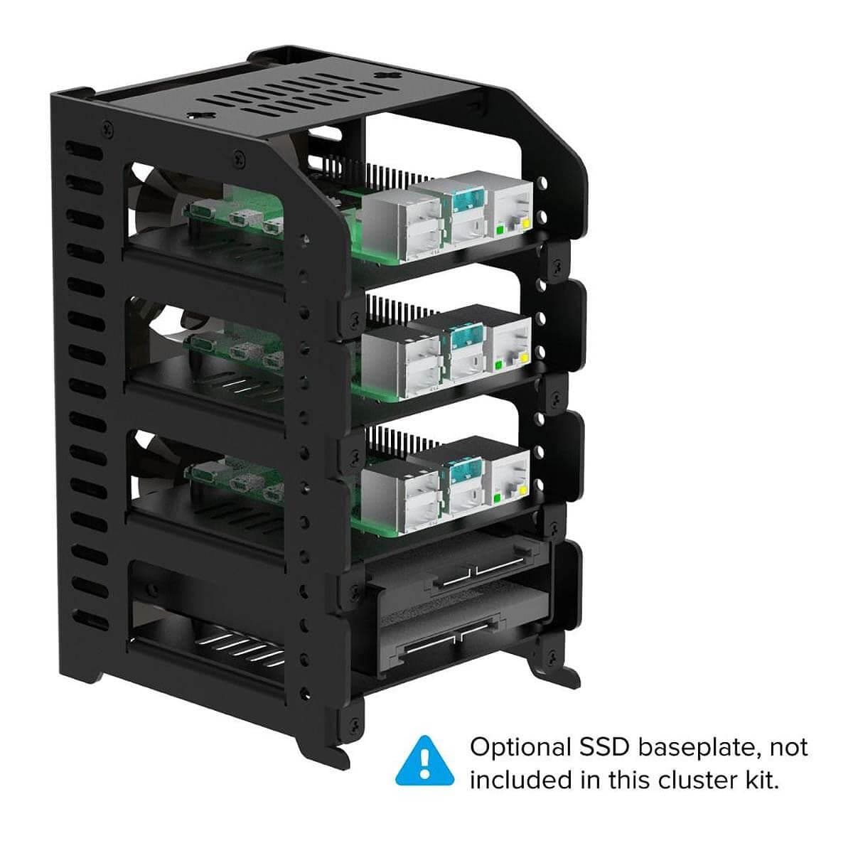 Metal Cluster Rack Case for Raspberry Pi - The Pi Hut