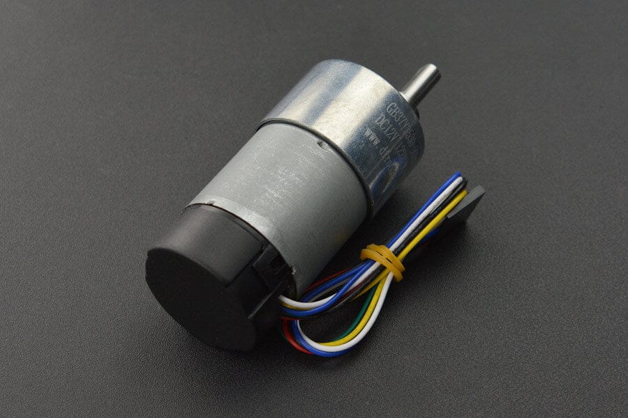 geared dc motor 12v Metal DC Geared Motor w/Encoder - 12V 122RPM 38Kg.cm