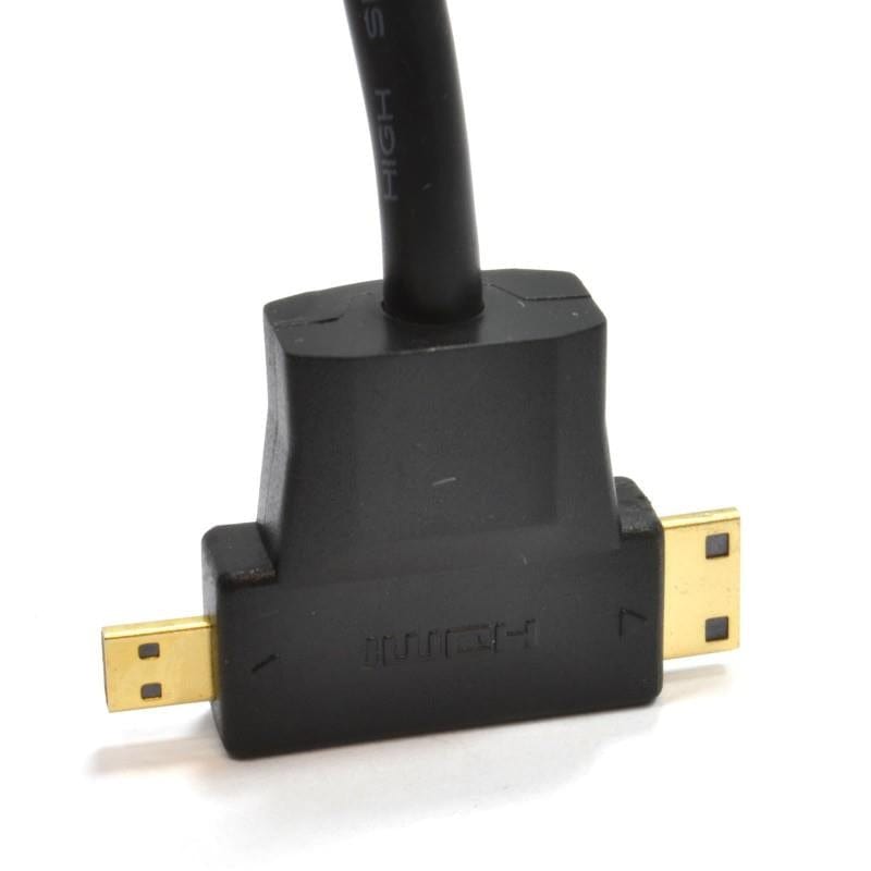 Micro and Mini HDMI Hammerhead Cable - 1m - The Pi Hut