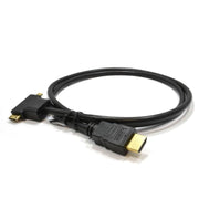 Micro and Mini HDMI Hammerhead Cable - 1m - The Pi Hut