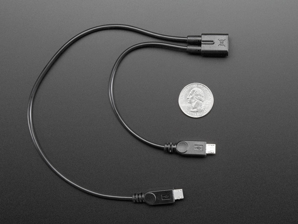 Micro B USB 2-Way Y Splitter Cable - The Pi Hut