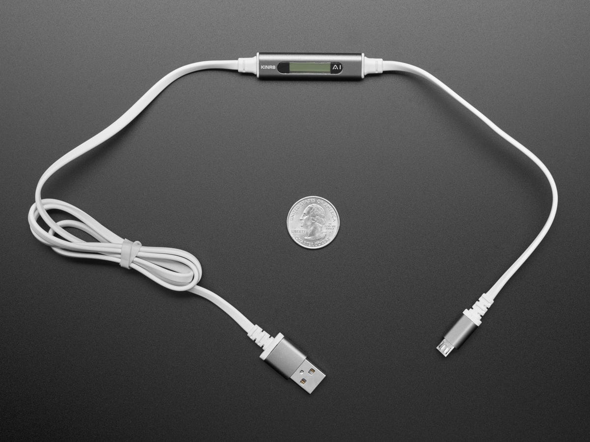 Micro B USB Cable with LCD Voltage / Current Display - The Pi Hut