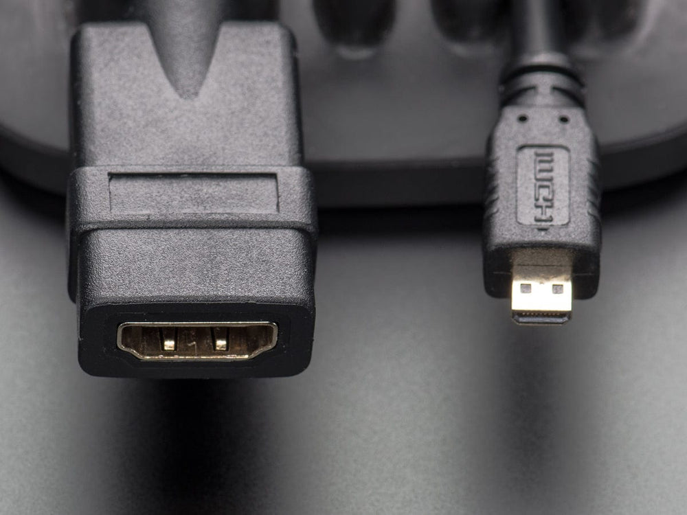 Micro-HDMI to HDMI Socket Adapter Cable - The Pi Hut