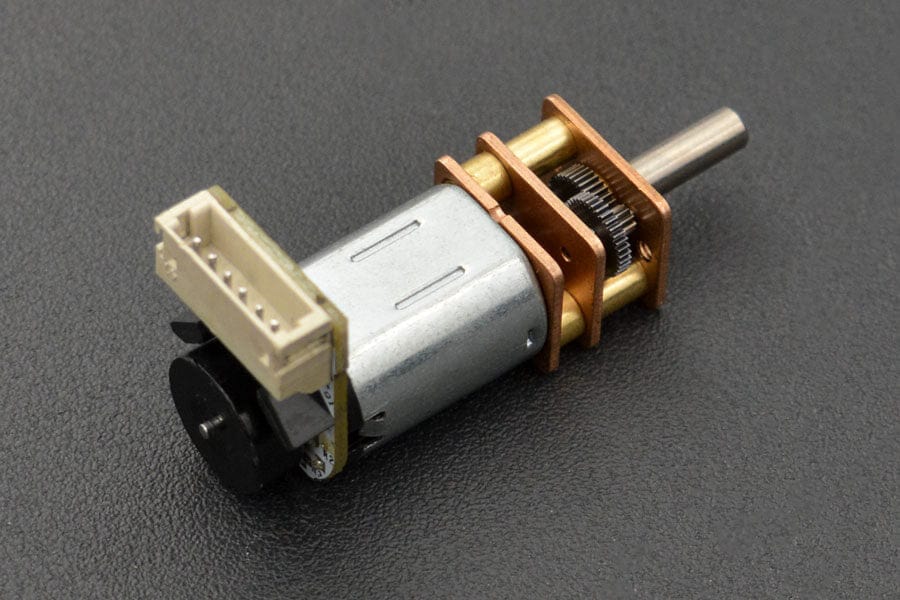 Micro Metal Geared motor w/Encoder - 6V 105RPM 150:1 - The Pi Hut