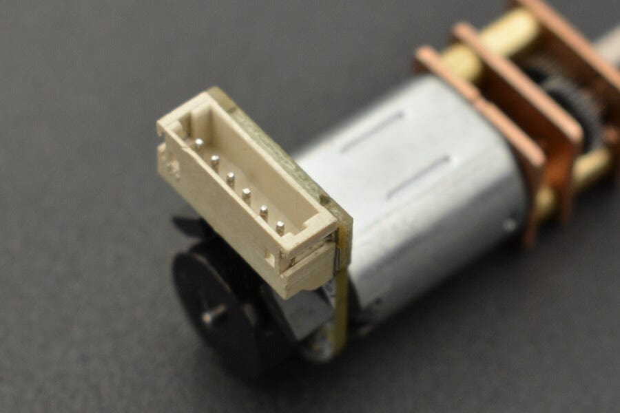 Micro Metal Geared motor w/Encoder - 6V 52RPM 298:1 - The Pi Hut