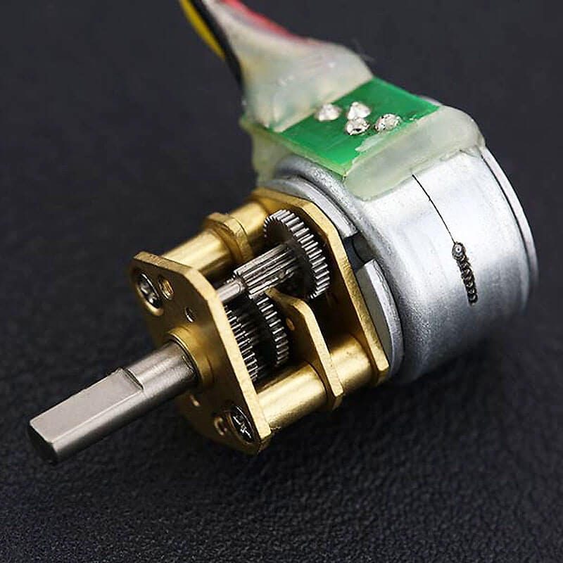 Micro Metal Geared Stepper Motor (12V 0.6kg.cm) - The Pi Hut