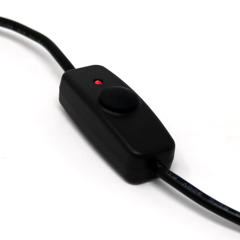 Panel Mount Extension USB Cable - Micro-USB Male to Female - The Pi Hut