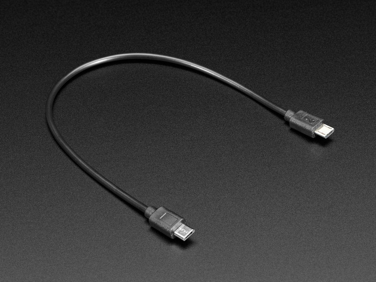 Micro USB to Micro USB OTG Cable - 10-12" / 25-30cm long - The Pi Hut