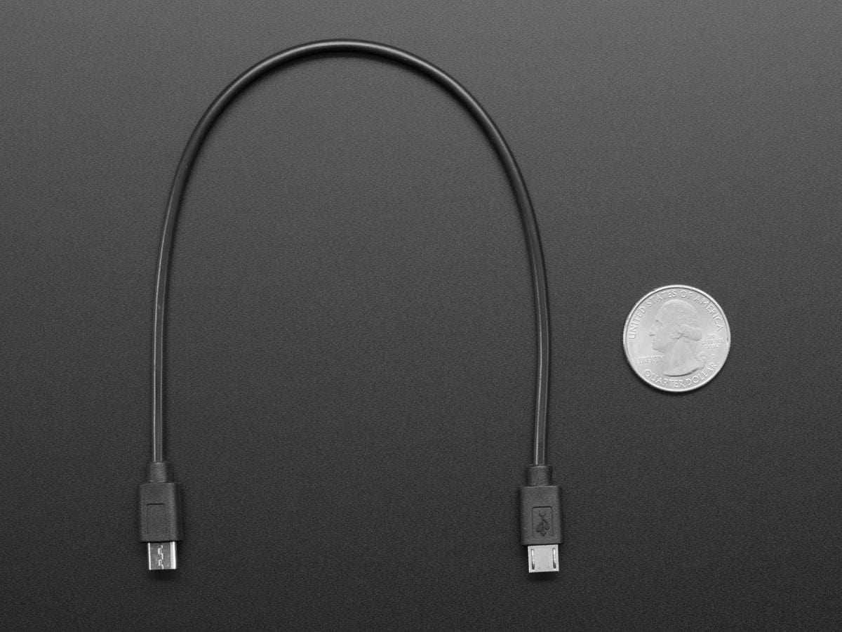 Micro USB to Micro USB OTG Cable - 10-12" / 25-30cm long - The Pi Hut