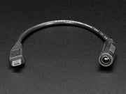 MicroUSB Plug to 5.5/2.1mm DC Barrel Jack Adapter - The Pi Hut