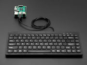 Mini Chiclet Keyboard - USB Wired - Black - The Pi Hut