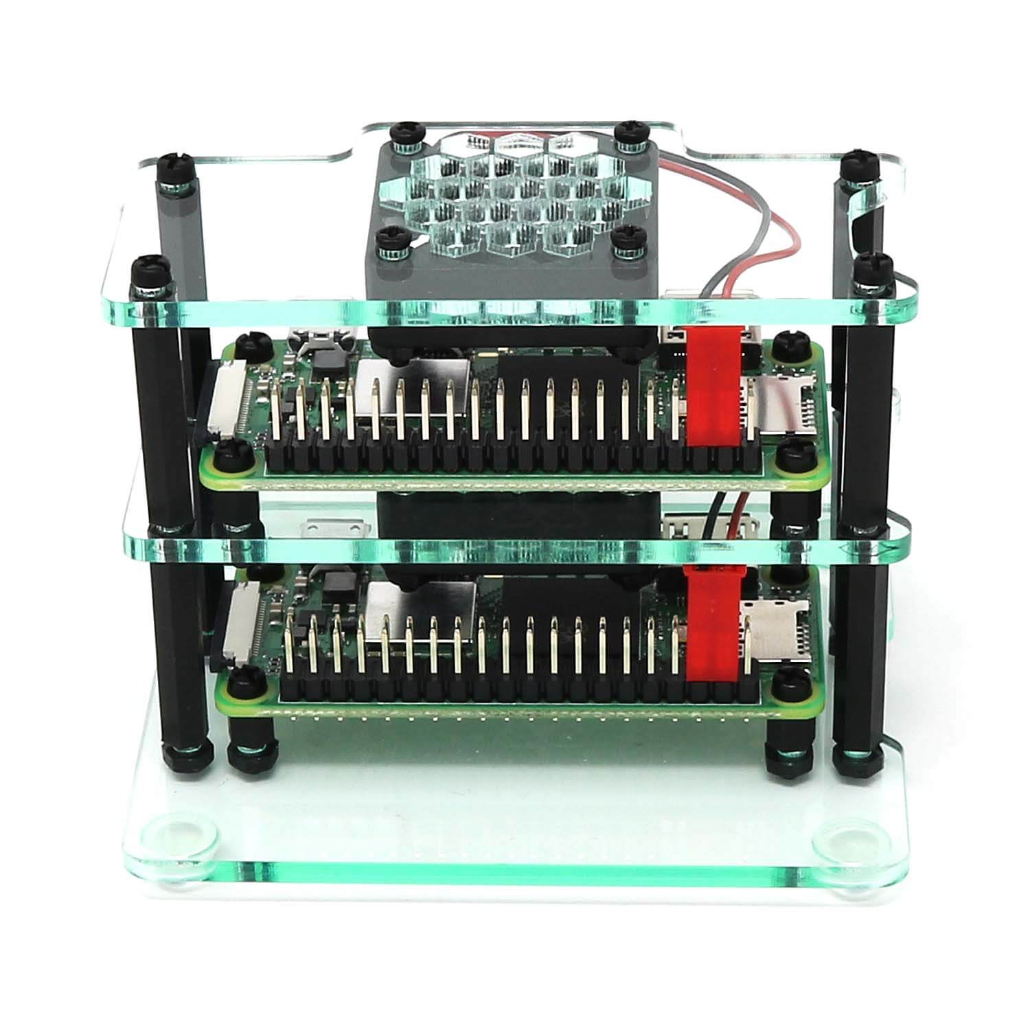 Mini Cluster Case for Raspberry Pi Zero 2 (with Fans) - The Pi Hut