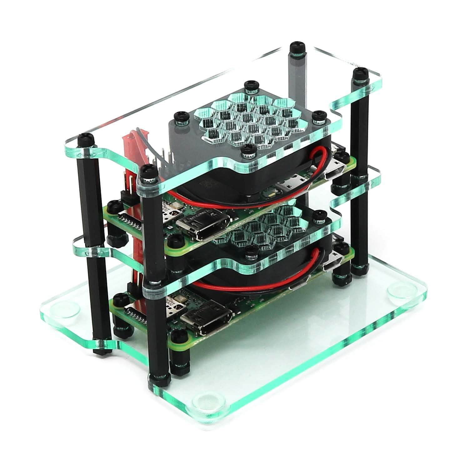 Mini Cluster Case for Raspberry Pi Zero 2 (with Fans) - The Pi Hut