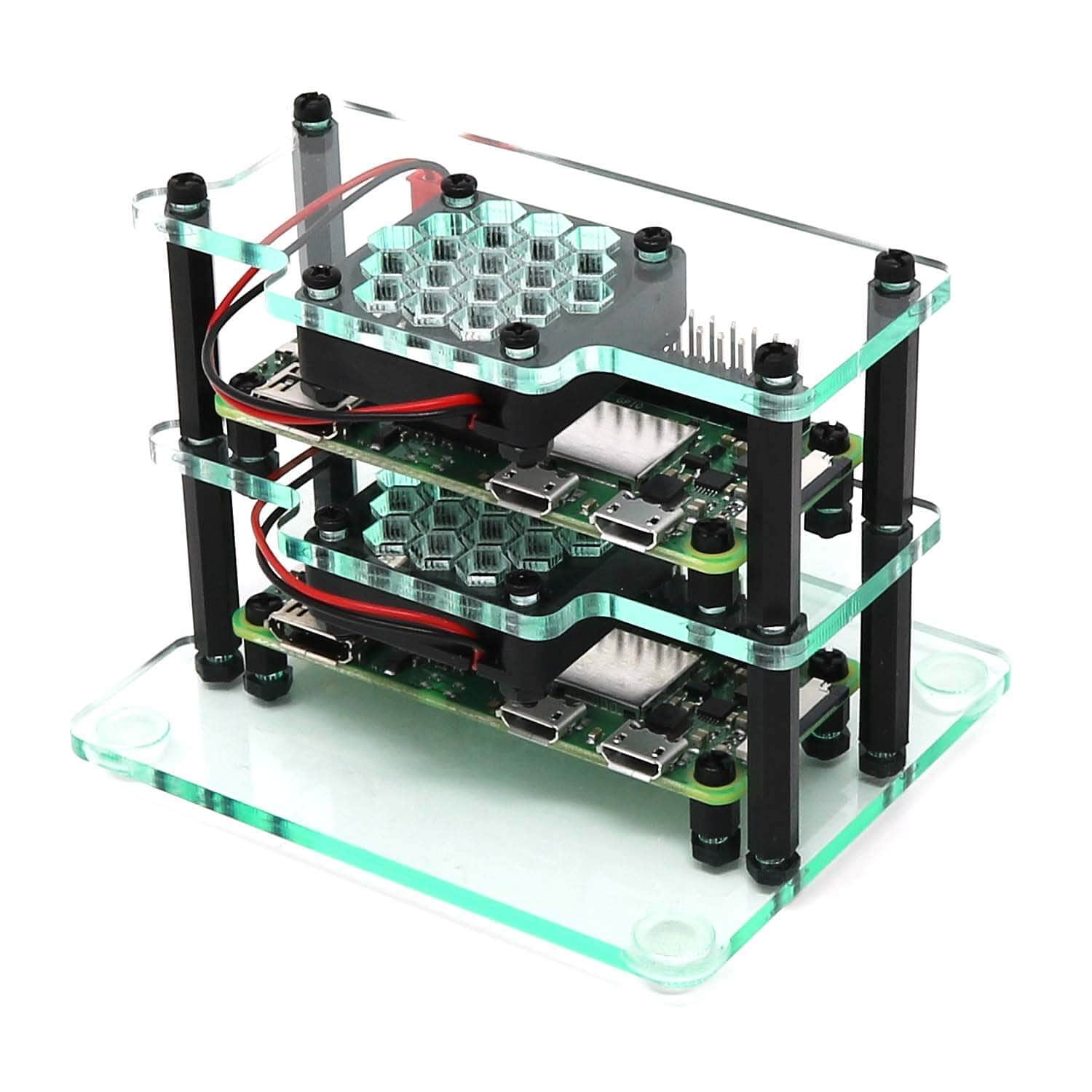 Mini Cluster Case for Raspberry Pi Zero 2 (with Fans) - The Pi Hut