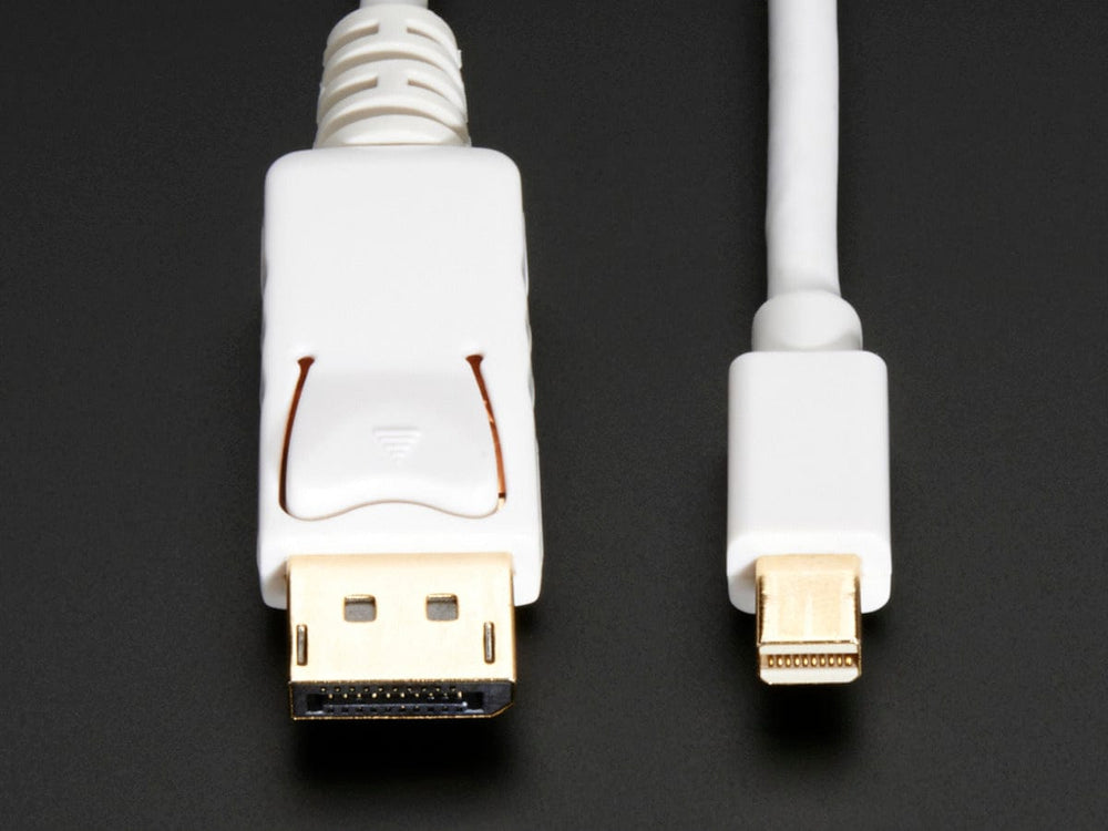 Mini DisplayPort to DisplayPort Cable - 10 ft/3 meters - White - The Pi Hut