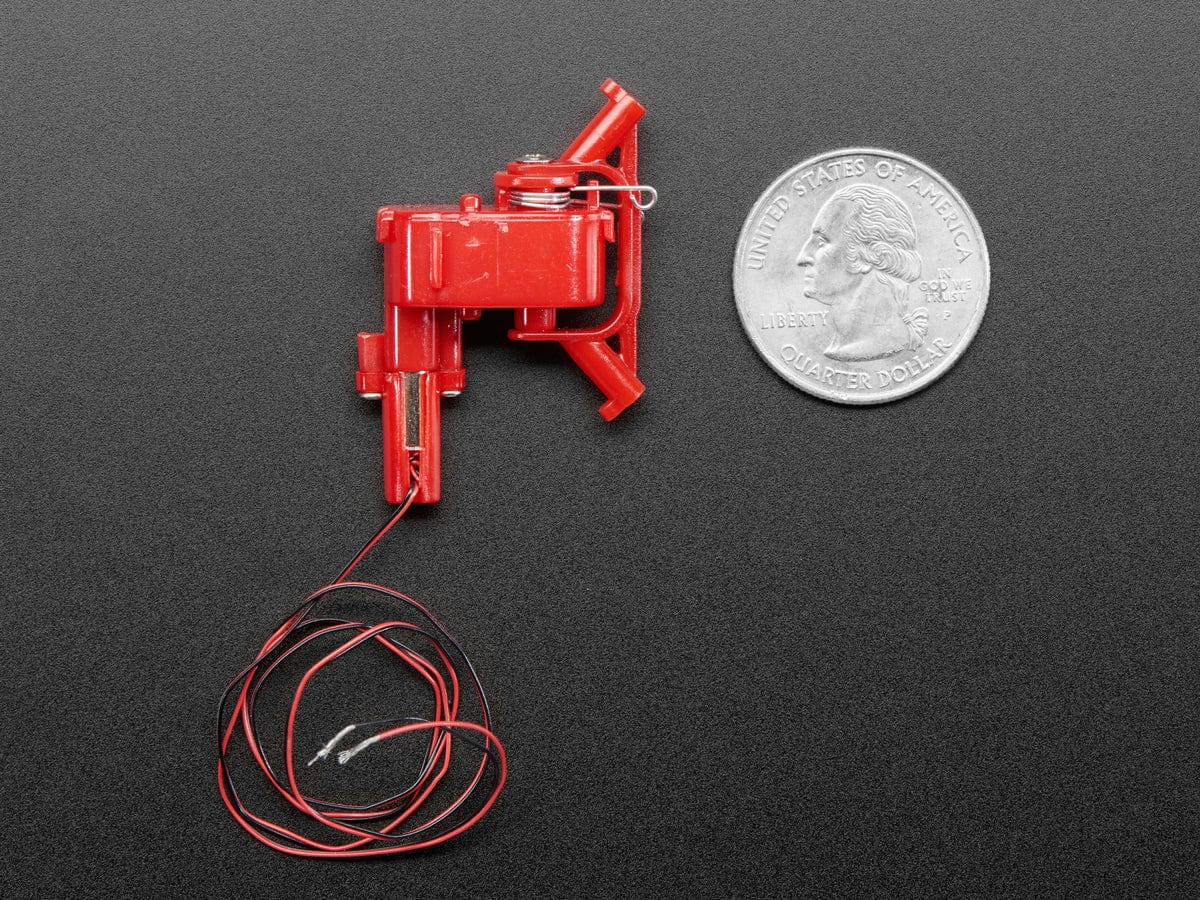 Mini Geared Pager Motor with Return Spring - The Pi Hut