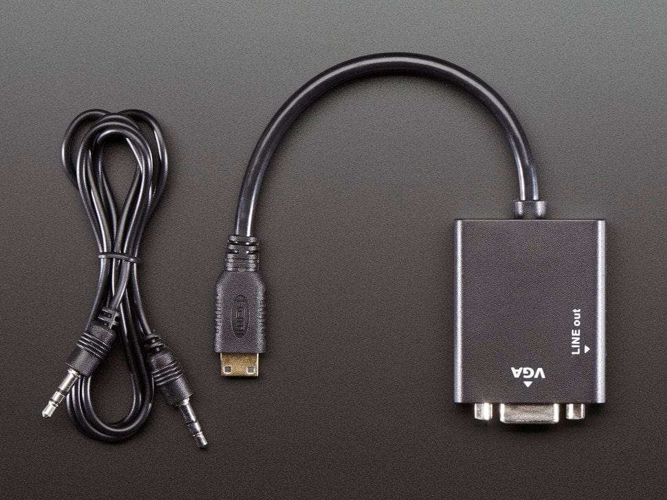 Mini-HDMI to VGA Adaptor for Raspberry Pi Zero - The Pi Hut