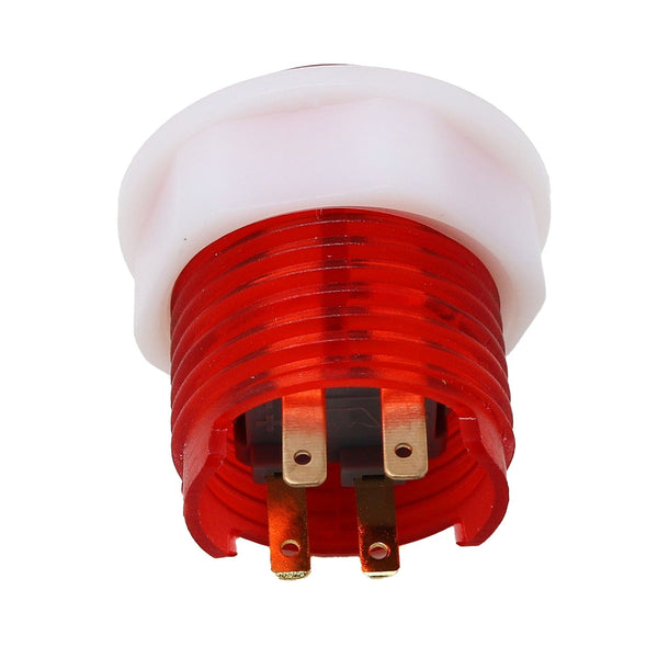 Led Rte Button Mini LED Arcade Button - 24mm Translucent Red - The Pi Hut