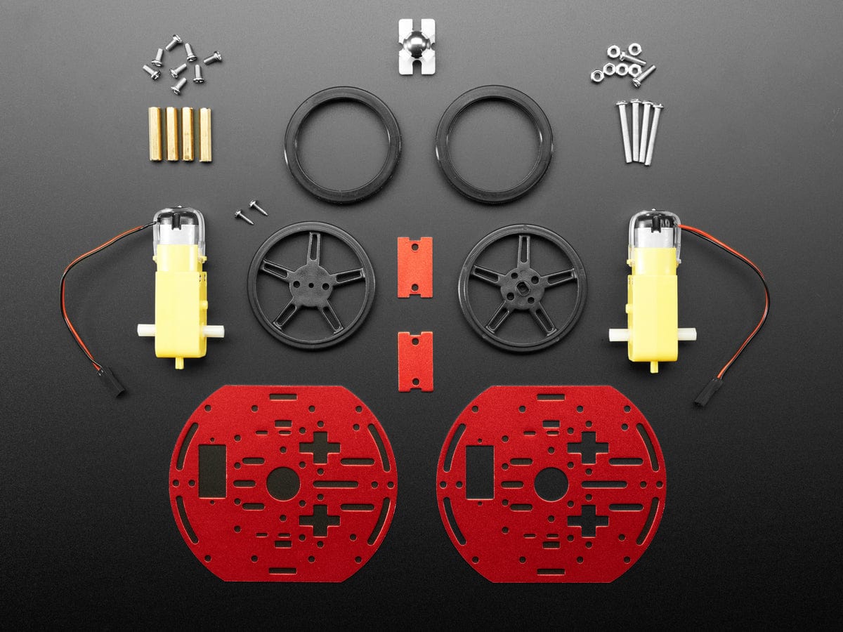 Mini Round Robot Chassis Kit - 2WD with DC Motors - The Pi Hut