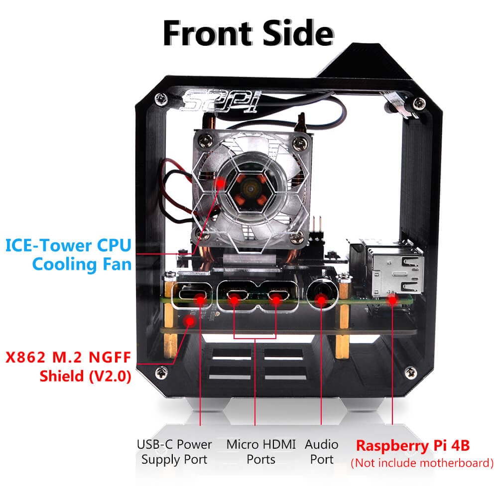 Mini Tower NAS Kit for Raspberry Pi 4 - The Pi Hut