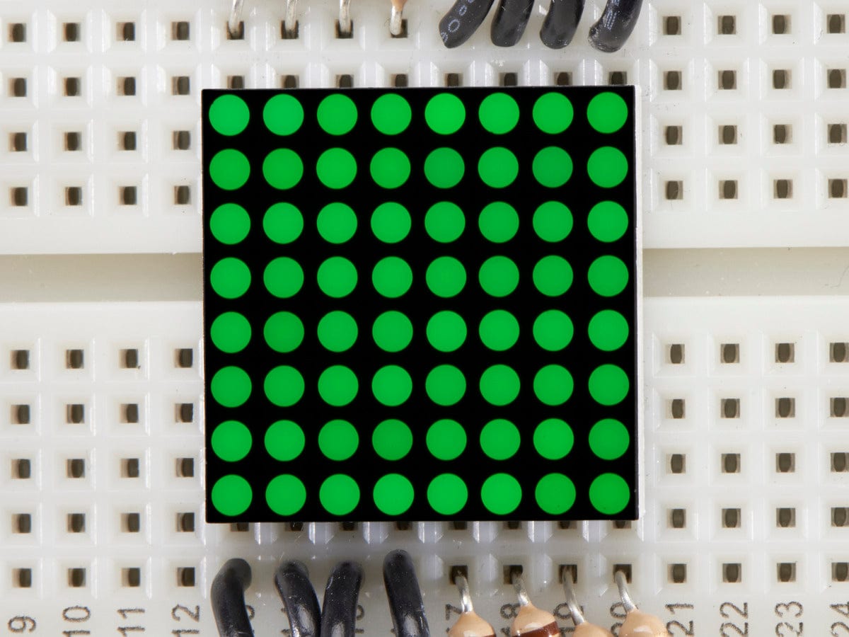 Miniature 0.8" 8x8 Pure Green LED Matrix - The Pi Hut