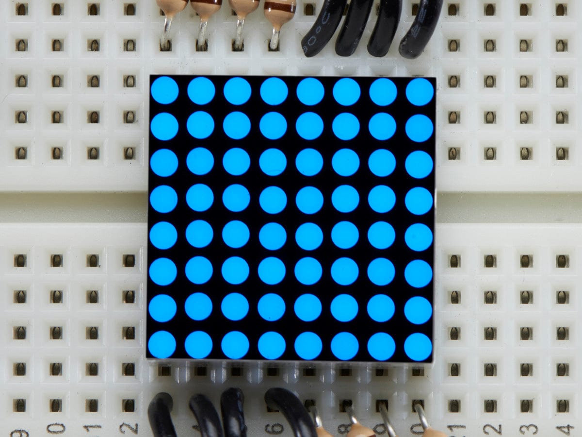 Miniature 8x8 Blue LED Matrix - The Pi Hut