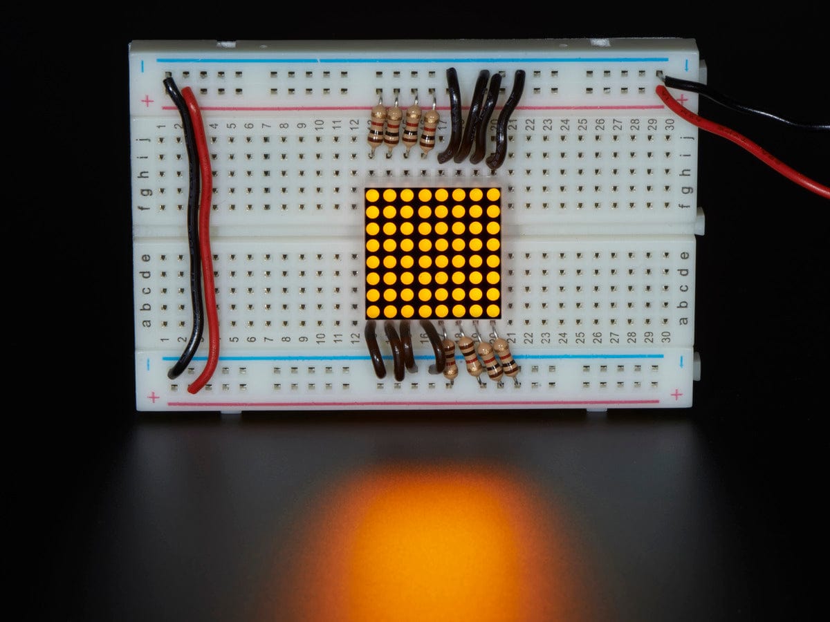 Miniature 8x8 Yellow LED Matrix - The Pi Hut