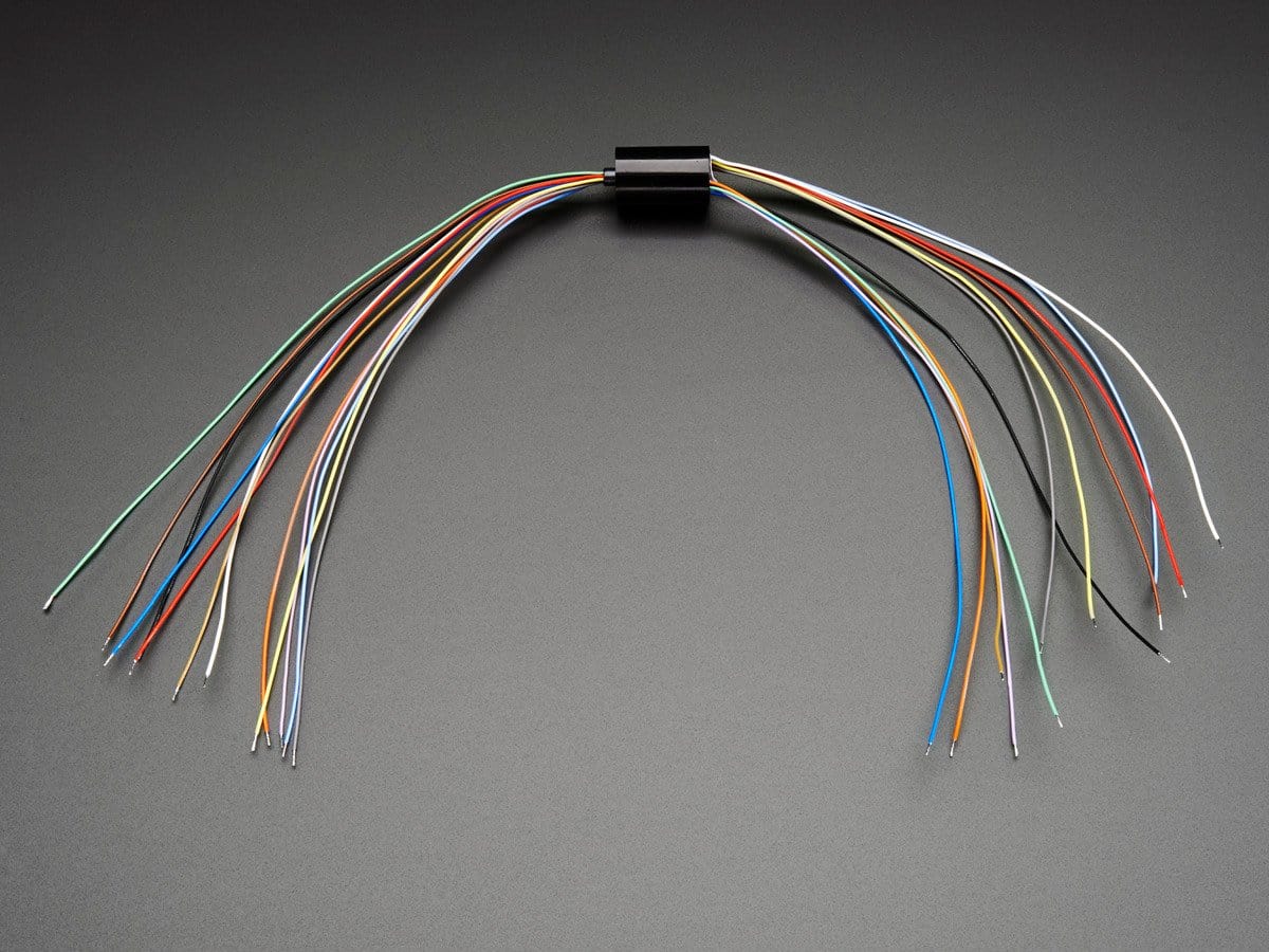 Miniature Slip Ring - 12mm diameter, 12 wires, max 240V @ 2A - The Pi Hut