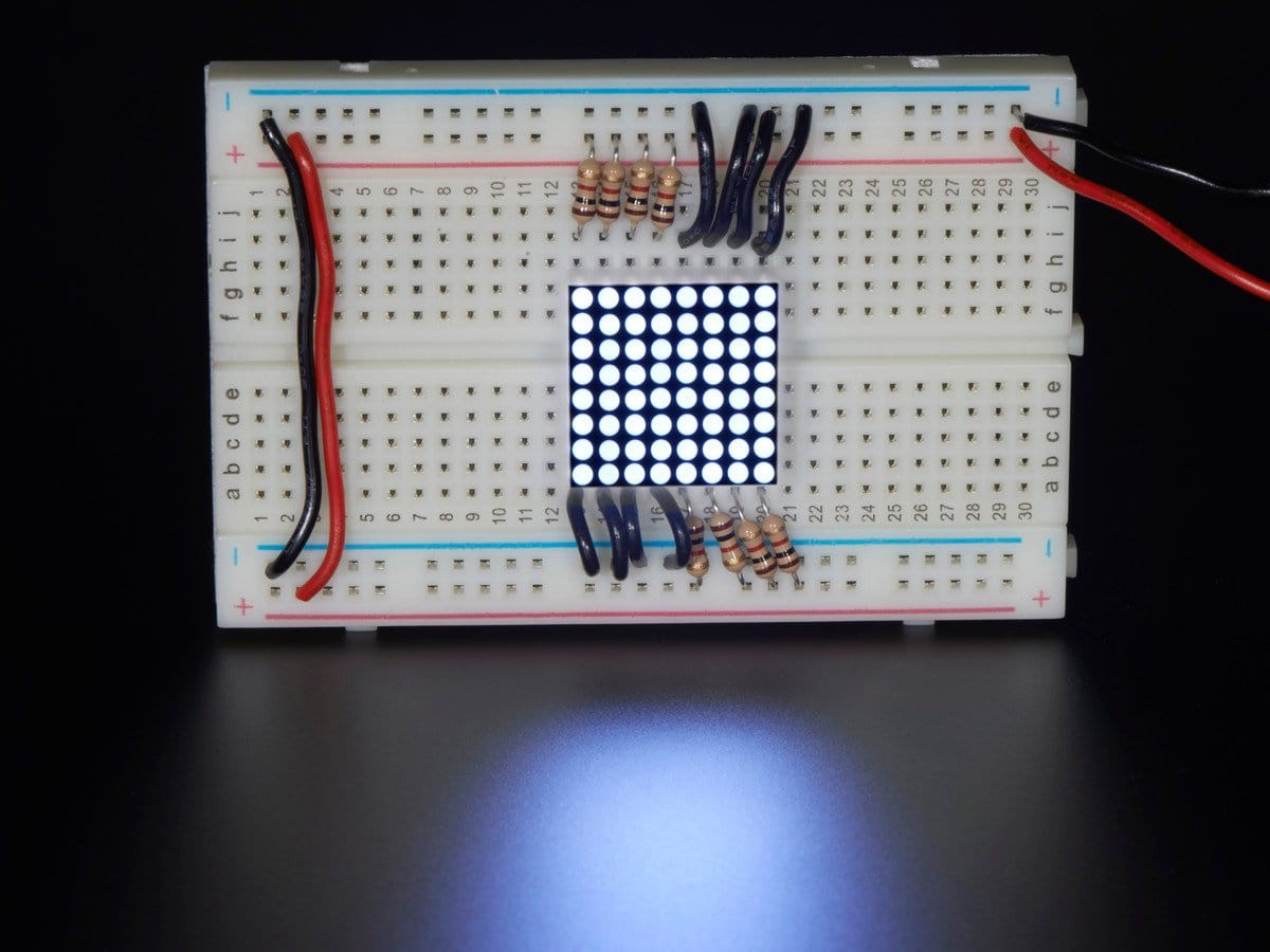 Miniature Ultra-Bright 8x8 White LED Matrix - The Pi Hut