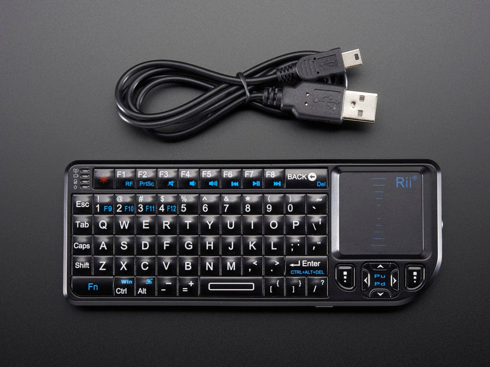 Miniature Wireless USB Keyboard with Touchpad | The Pi Hut