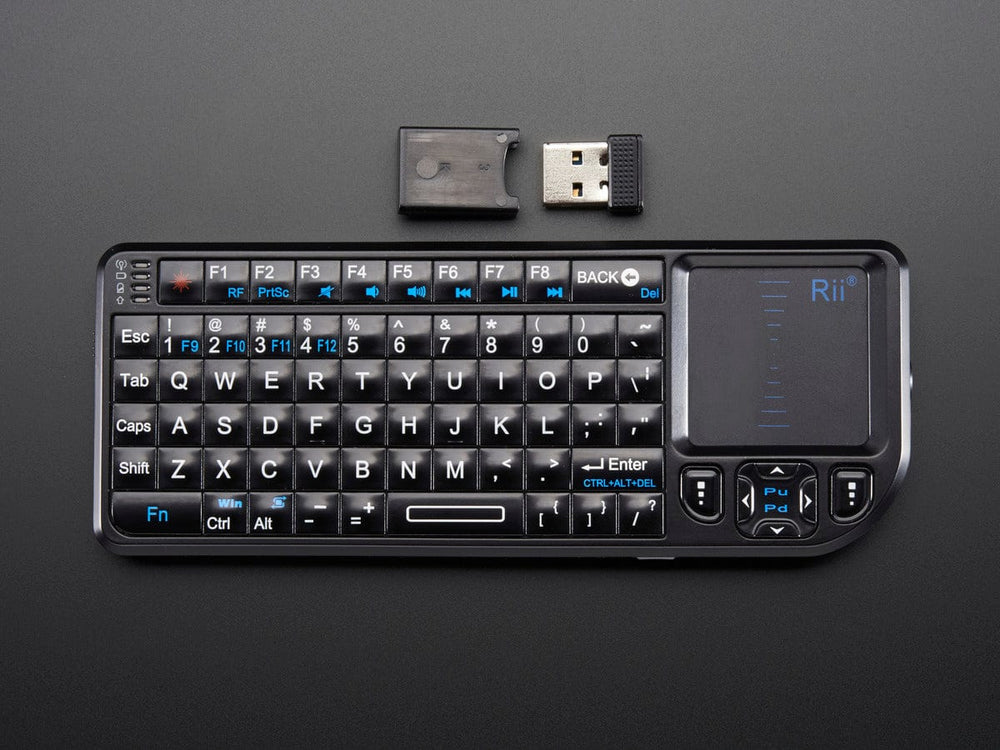 Miniature Wireless USB Keyboard with Touchpad - The Pi Hut