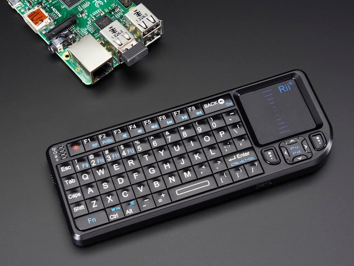 Miniature Wireless USB Keyboard with Touchpad - The Pi Hut