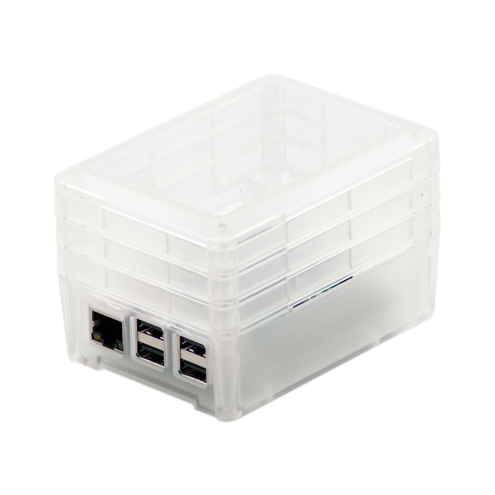 Modular Raspberry Pi 3 Case - Clear - The Pi Hut
