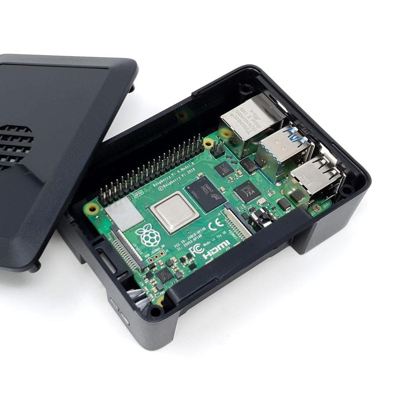 Notebook Case Raspberry Pi 4 Modular Raspberry Pi 4 Case - Black - The Pi Hut