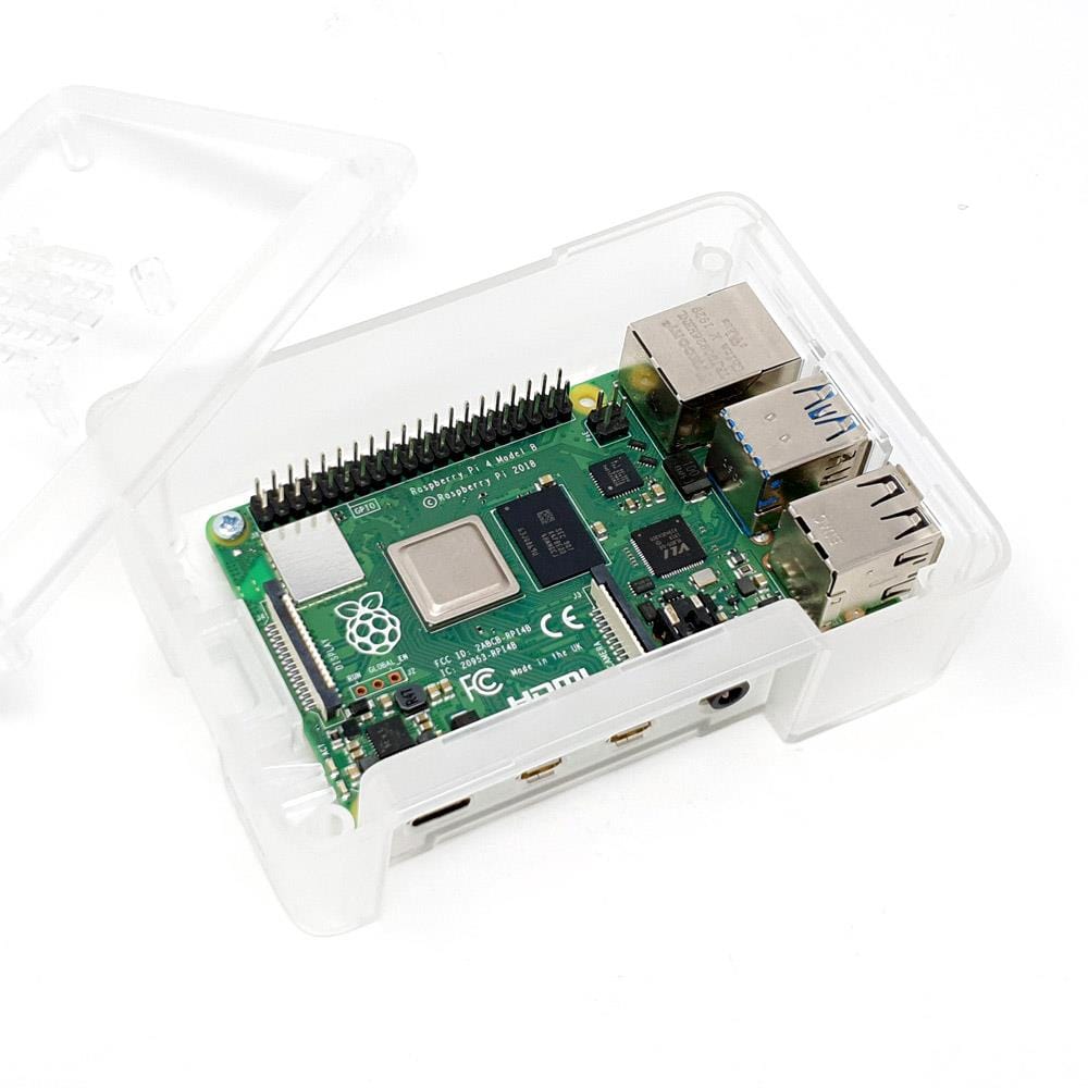 Custodia Per Raspberry Pi 4 Modello B - Case Ventilato Colore Bianco, Produzione Europea