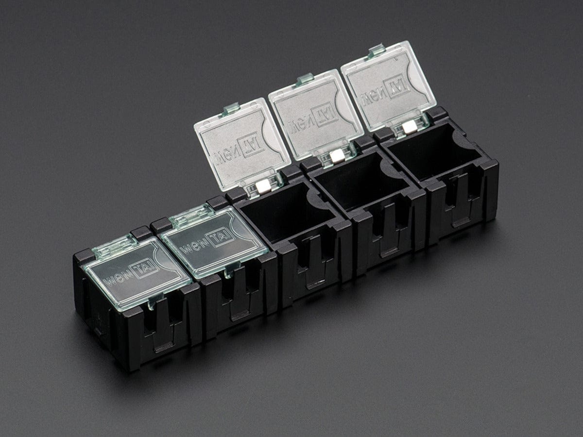Hilitand SMT Storage Boxes,50pcs Electronic Components Mini Storage Case SMT SMD Assortment Box Container with Lids