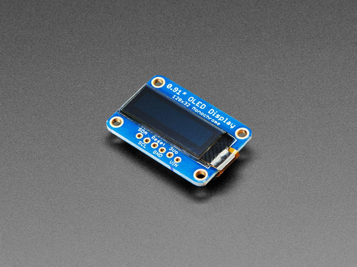 Monochrome 0.91" 128x32 I2C OLED Display - STEMMA QT / Qwiic - The Pi Hut