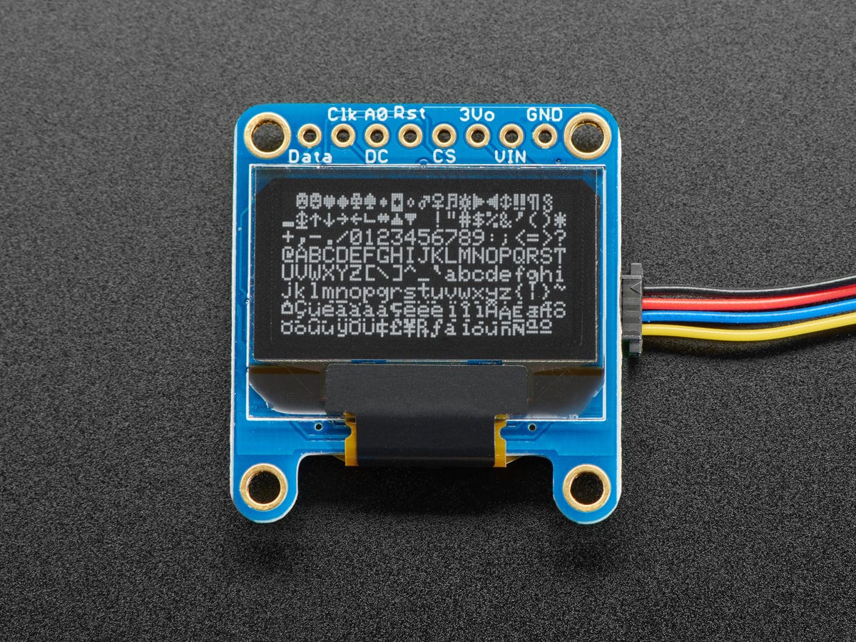 Monochrome 0.96" 128x64 OLED Graphic Display - STEMMA QT - The Pi Hut