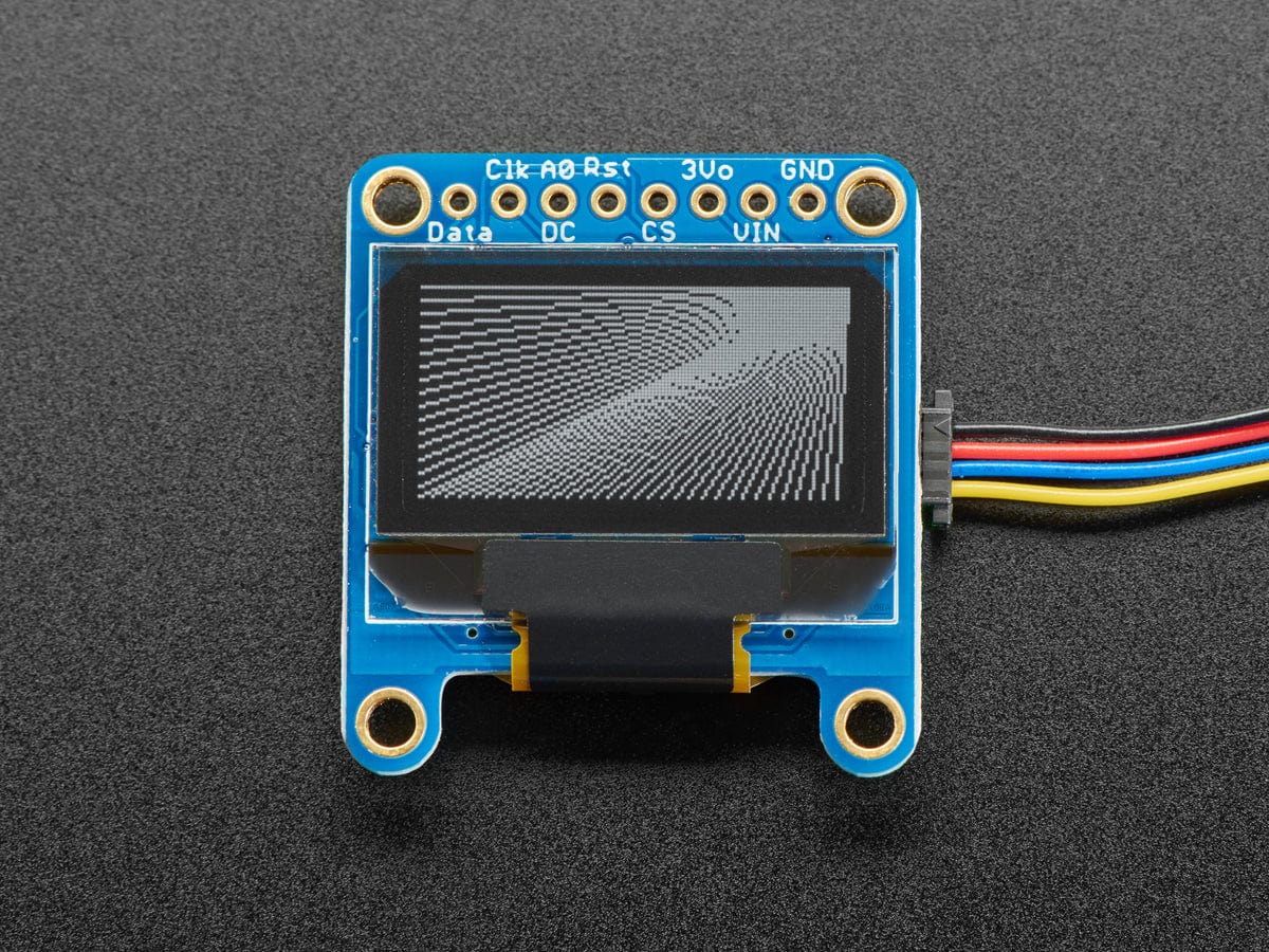 Monochrome 0.96" 128x64 OLED Graphic Display - STEMMA QT - The Pi Hut