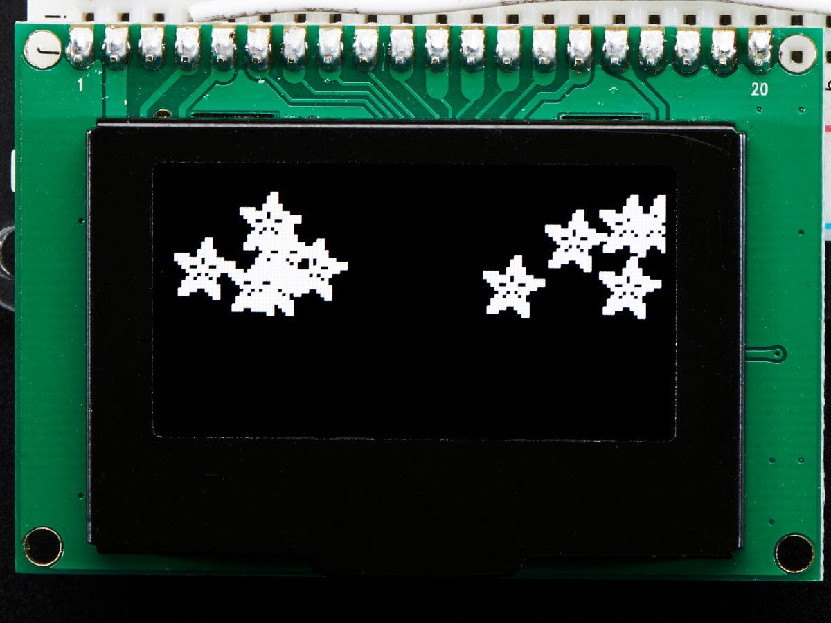 Monochrome 1.54" 128x64 OLED Graphic Display Module Kit - The Pi Hut