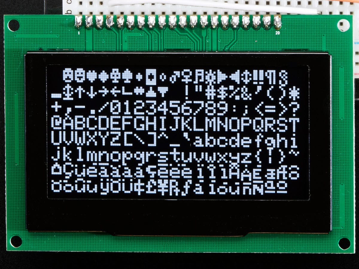 Monochrome 2.7" 128x64 OLED Graphic Display Module Kit - The Pi Hut