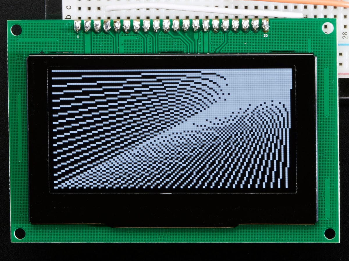 Monochrome 2.7" 128x64 OLED Graphic Display Module Kit - The Pi Hut