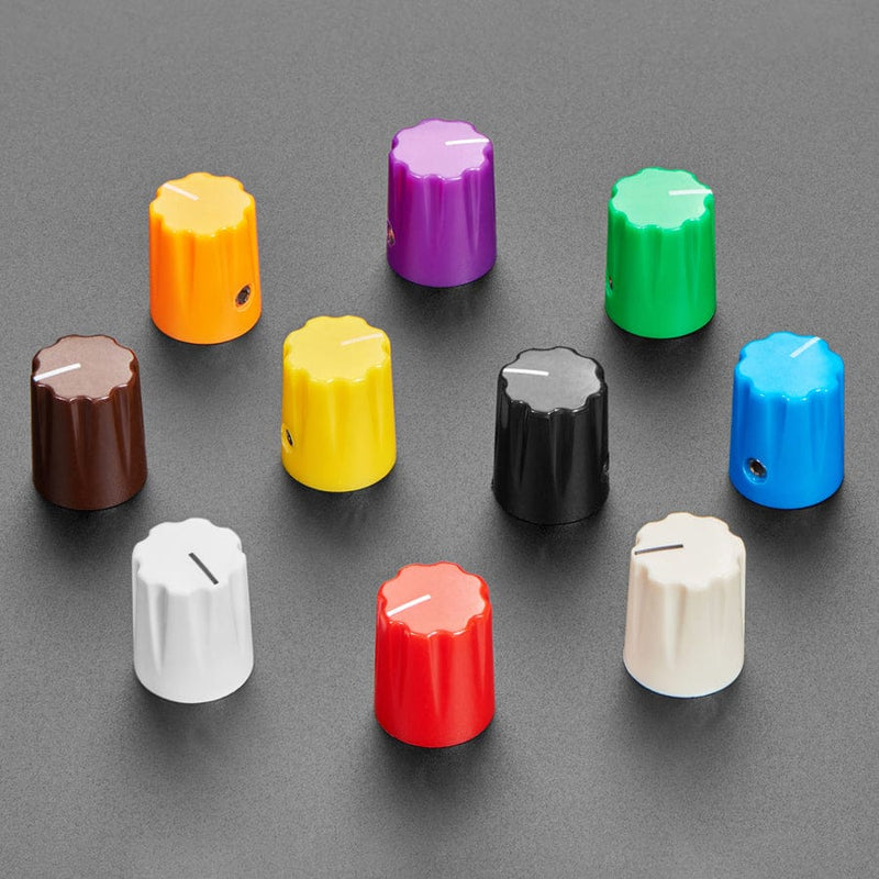 Multi-Colour Micro Potentiometer Knob - Rainbow 10 pack - The Pi Hut