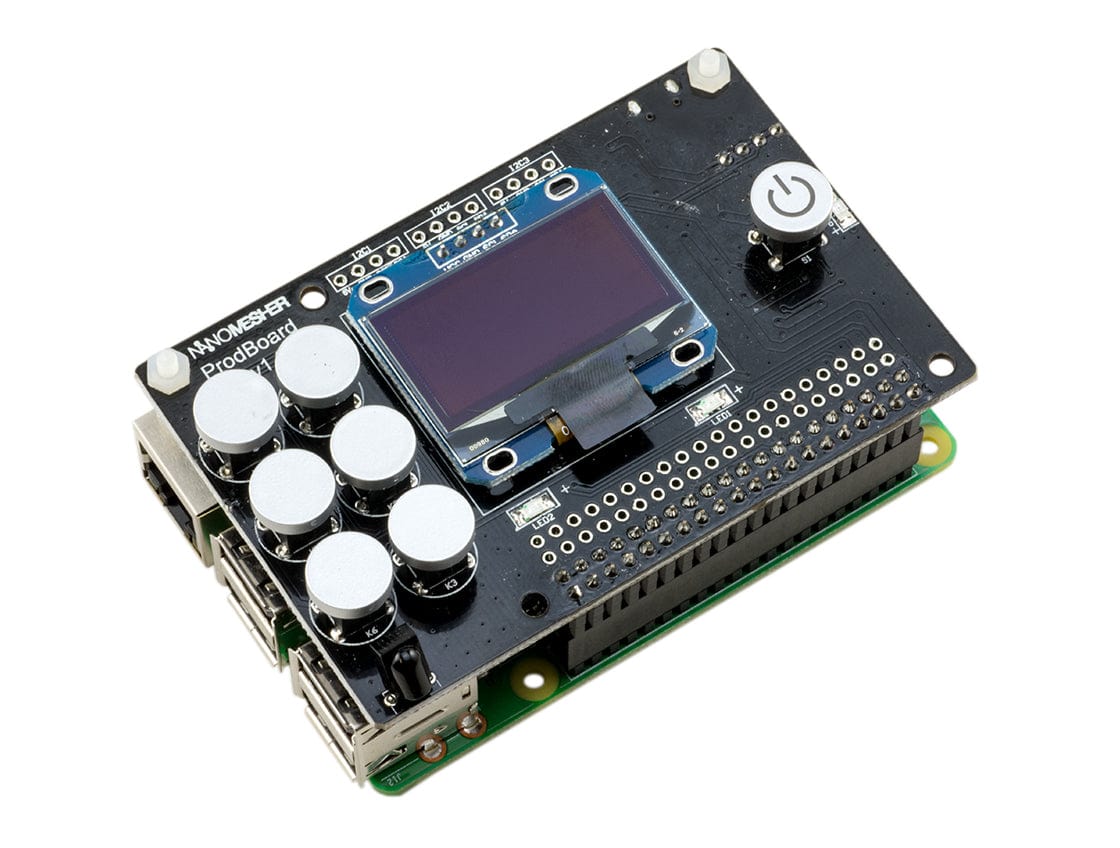 Nanomesher - ProdBoard & Multimedia (Switch, IR & OLED) - The Pi Hut