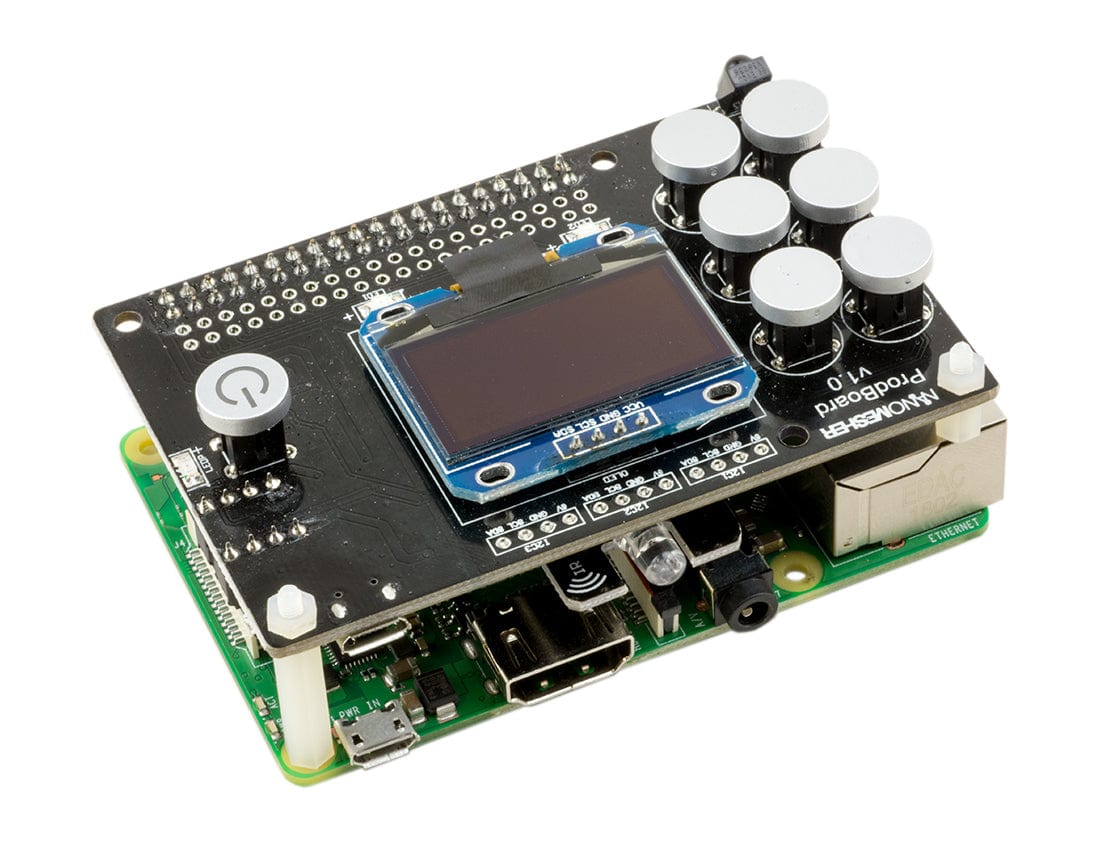 Nanomesher - ProdBoard & Multimedia (Switch, IR & OLED) - The Pi Hut