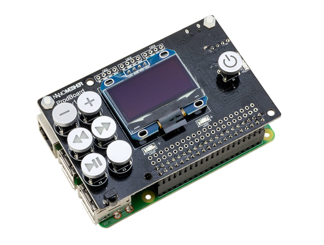 Nanomesher - ProdBoard & Multimedia (Switch, IR & OLED) - The Pi Hut