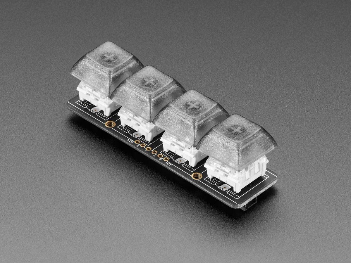 NeoKey 1x4 QT I2C - Four Mechanical Key Switches with NeoPixels - The Pi Hut