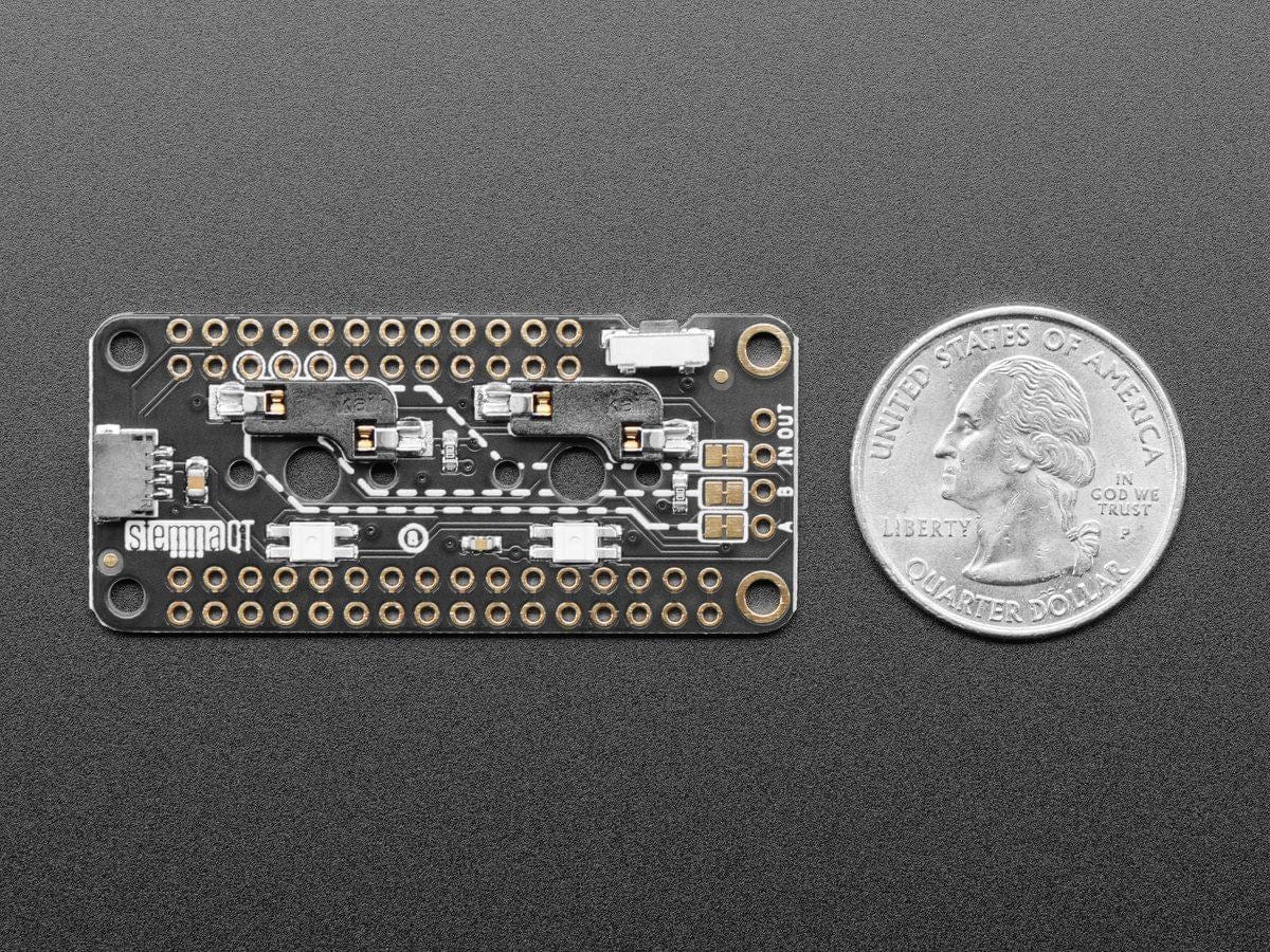 NeoKey FeatherWing - Two Mechanical Key Switches with NeoPixels - The Pi Hut