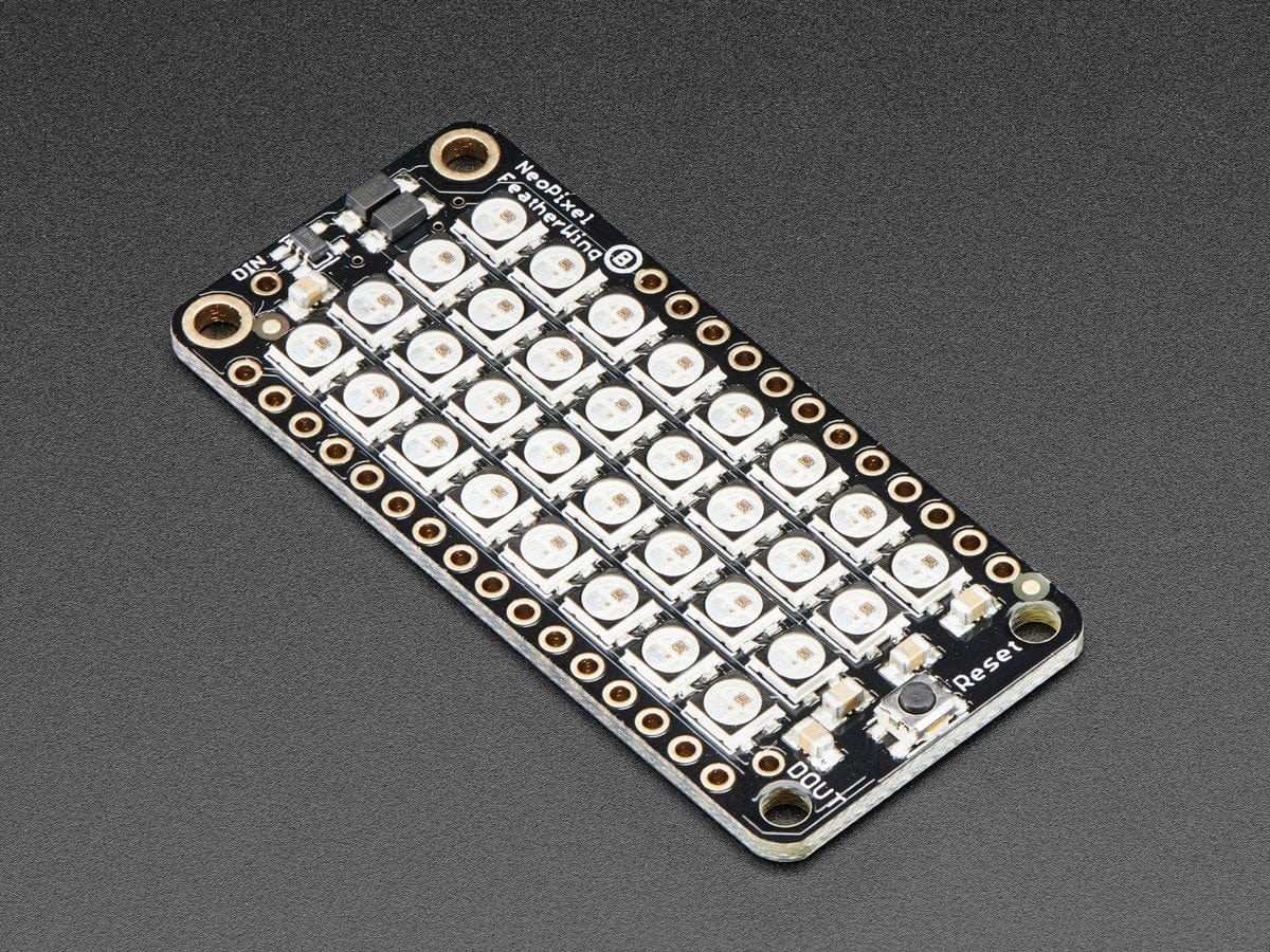 NeoPixel FeatherWing - 4x8 RGB LED Add-on For All Feather Boards - The Pi Hut