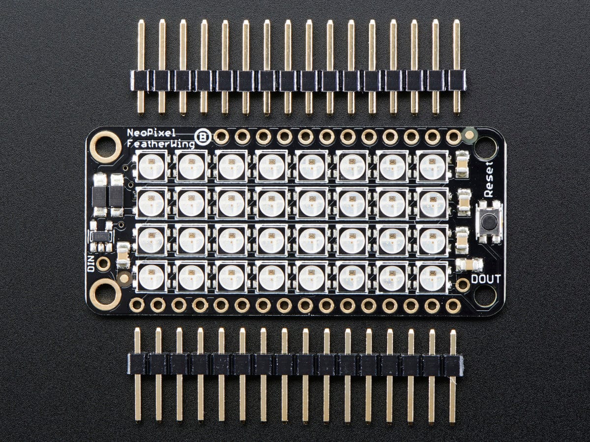 NeoPixel FeatherWing - 4x8 RGB LED Add-on For All Feather Boards - The Pi Hut